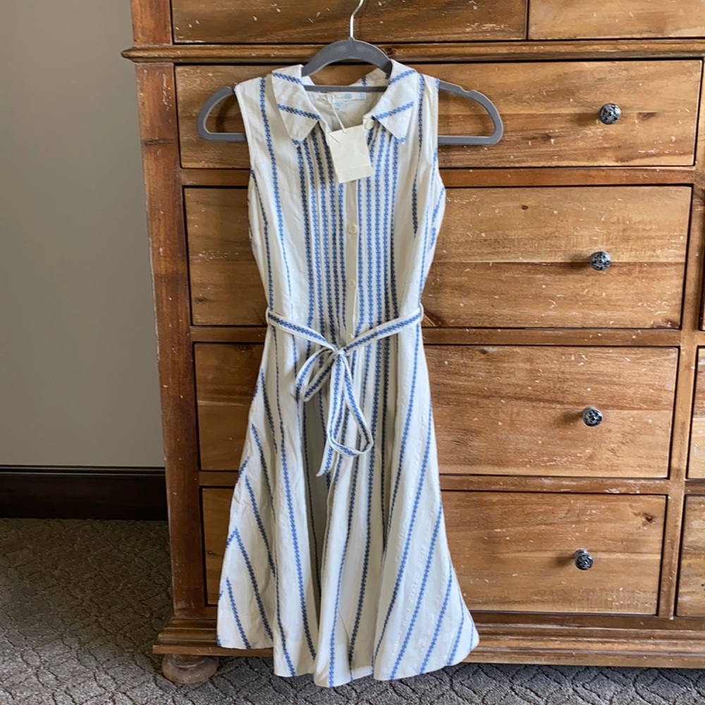 Boden Monte Carlo NWT striped shirt dress. Size 2.